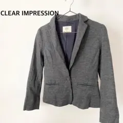 クリアインプレッション　グレー　ジャケット　アウター　トップス　毛100%
