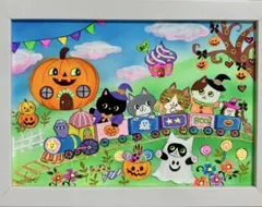 RUKURUKU 様専用 ネコちゃんのファンシーハロウィン/原画