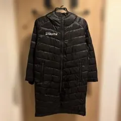 ATHLETA フード付きブラックダウンコート　140