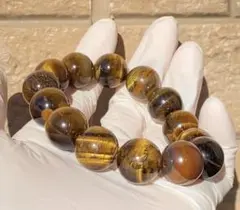 タイガーアイブレスレット14mm 虎目石 金運や仕事運 パワーストーン