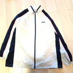 FILA ナイロンジャケット J3L ホワイト/ネイビー/レッド3X1216番