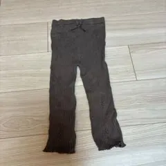 petit main ブラウンリブレギンス