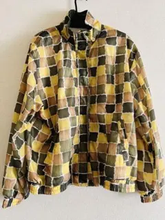 IMAGE 古着 ナイロンジャケット マルチカラー チェック柄