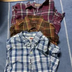 Levi'sとCareer Clubの長袖シャツ3枚セット