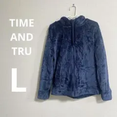 美品✨ TIME AND TRU 【L】ネイビー パーカー アウター フリース