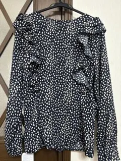 新品★ ANAP CHILLEアナップ チル　総柄　フリル長袖ブラウス★Ｆのサムネイル
