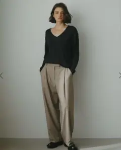 ETRE TOKYO アジャスタブルタックパンツ S ワイドパンツのサムネイル