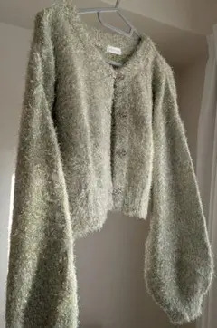 après jour mignon　チャイナラメカーディガン