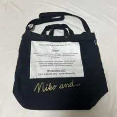 ニコアンド　トートバッグ　ショルダーバッグ　2ways ブラックのサムネイル