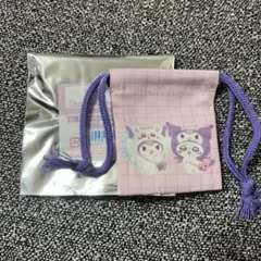 ちいかわ × サンリオキャラクターズ　クロミ　モモンガ ミニ巾着 ノベルティ