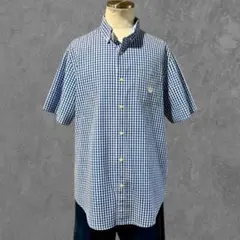 90s CHAPS 半袖チェックシャツ 古着 vintage