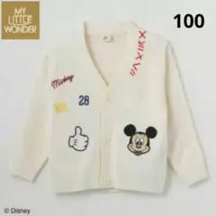 新品タグ付き MY LITTLE WONDER ミッキー カーディガン 100