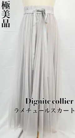 【極美品】Dignitecollierディニテコリエ　ラメチュールロングスカート
