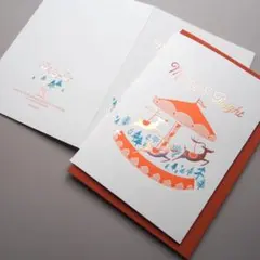 活版印刷　クリスマスカード
