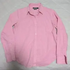 美品 LAUREN RALPH LAURENギンガムチェック長袖シャツ ピンクSのサムネイル