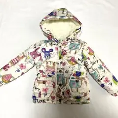 とっても可愛い女の子用のフード付き動物柄コート