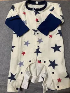 未使用　星柄ロンパース 80cm 前開き