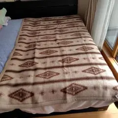 京都西川。アルパカ100%毛布 新品未使用品、実家保管品。購入時期不明