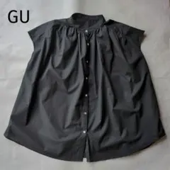【美品】GU　フレンチスリーブ　コットンブラウス　XL