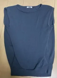 【美品】UNIQLO U コクーンセーターノースリーブ　グレー　Mサイズ