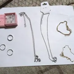 アクセサリー9点セットネックレス ピアス リング ブレスレットのサムネイル