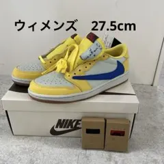 NIKE travis scott カナリー　WMS 27.5 新品・未使用 Travis Scott × Nike Women's Air Jordan 1 Retro Low OG