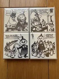 完売品！サリュ - MOOMIN 美品 ムーミン　アートタイル　5点セット ムーミン 9枚セットの通販 インテリアタイル その他