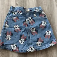 ミニーマウス柄スカート型ショートパンツ100