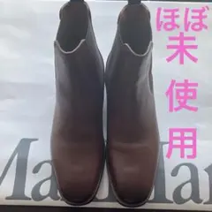 stefano rossi ブラウンレザー サイドゴアブーツ24.5本革39