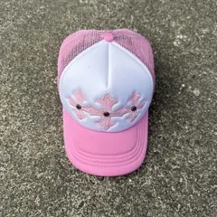 black eye patch ブラックアイパッチ ピンクメッシュキャップ - メルカリ