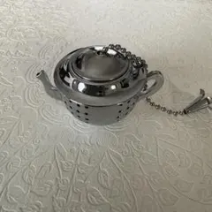 ヴィンテージ ティーポット型 ティーストレーナー 茶こし 飾り