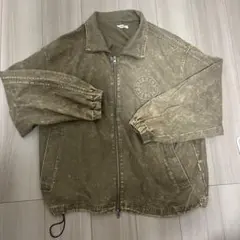 オリーブグリーン ジップアップジャケット