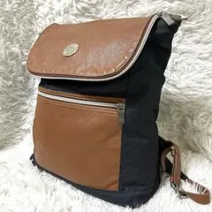 【美品】オロビアンコ リュック バックパック レザー ナイロン フラップ