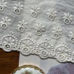 3m 綿刺繍レース *お10-90-2