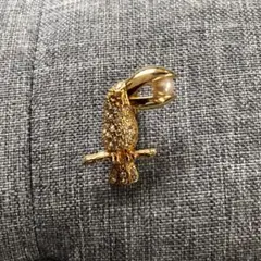 真珠ピンブローチ　鳥