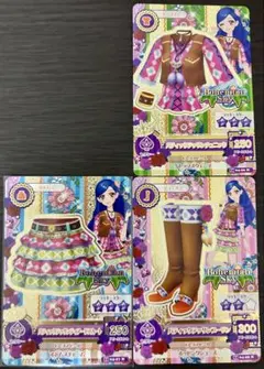 アイカツ カード　風沢そら　バティックデッサン 3枚セット