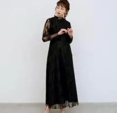 【kaeneカエン】美品　オールレースメロウワンピース 32