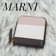 極美品　MARNI マルニ　二つ折り財布　ラウンドジップ　ロゴグラム　希少のサムネイル