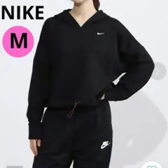 NIKE ナイキ パーカー ブラック フーディー　黒　ブラック　M　ショート丈