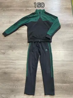 【adidas】ジャージ 150サイズ グリーン/ブラック