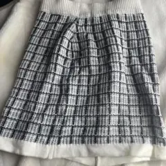 チェック柄 ニットタイトスカート