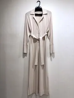 LEMAIRE ルメール　長袖シャツワンピース ブラウン ビッグシルエット XS LEMAIRE ルメール 長袖シャツワンピース ブラウン ビッグシルエット XS