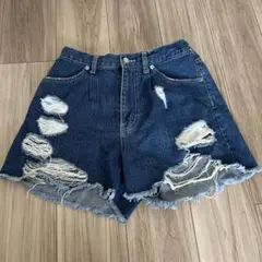 ダメージデニムショートパンツ Lサイズ