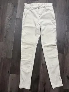 【chocol raffine robe】スキニーパンツ 白 Ｌサイズ
