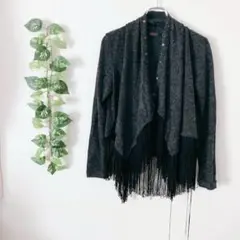 【M】 Shreue シュルー カーディガン 長袖 ロングフリンジ スタッズ