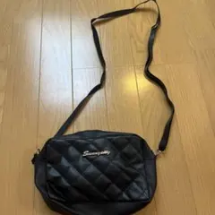 キルティング ブラックショルダーバッグ