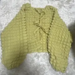 イエローフリルカーディガン 春服のサムネイル