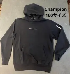 【お値下げ】美品Champion ブラック パーカー　ジュニア160