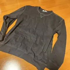 pure dry eco ステッチ スウェット ブラック