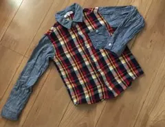 チェックシャツ　グローバルワーク　キッズXL